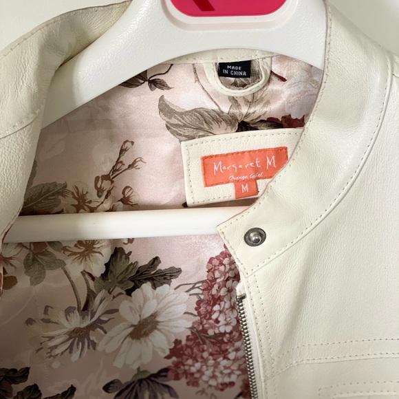 White leather motto jacket - Picture 3 of 3